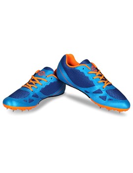 Nivia Spirit Spikes Athletic Spikes (Royal Blue)  - Buy 1 Get 1 Ankle Socks Free