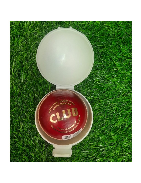 SG Club Four-Piece Cricket Leather Ball (Red)