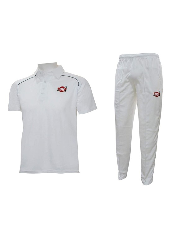 SS Magnum Half Sleeve Cricket T-Shirt and Track Pant Combo (Off White) 