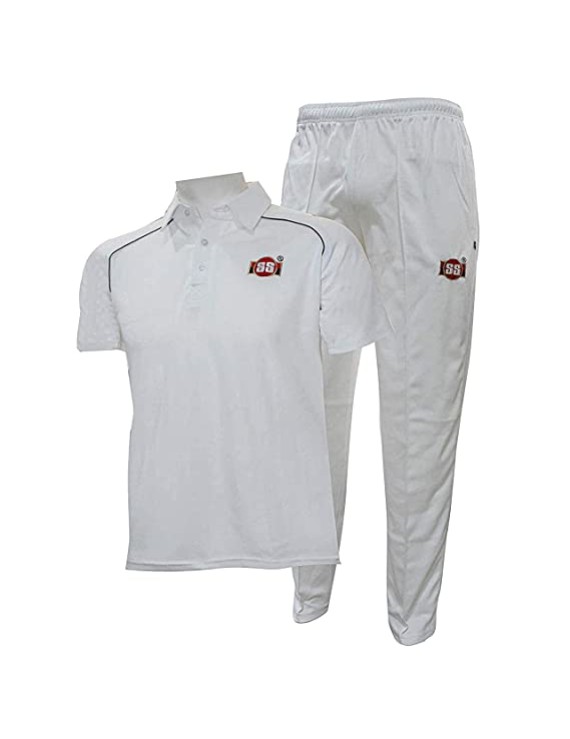 SS Magnum Half Sleeve Cricket T-Shirt and Track Pant Combo (Off White) 