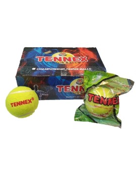 Tennex Overarm Hard Cricket Tennis Ball (Yellow)