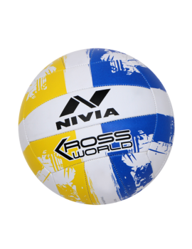 Nivia Kross World Synthetic Volleyball Ball (Multi Color)- Size 4 
