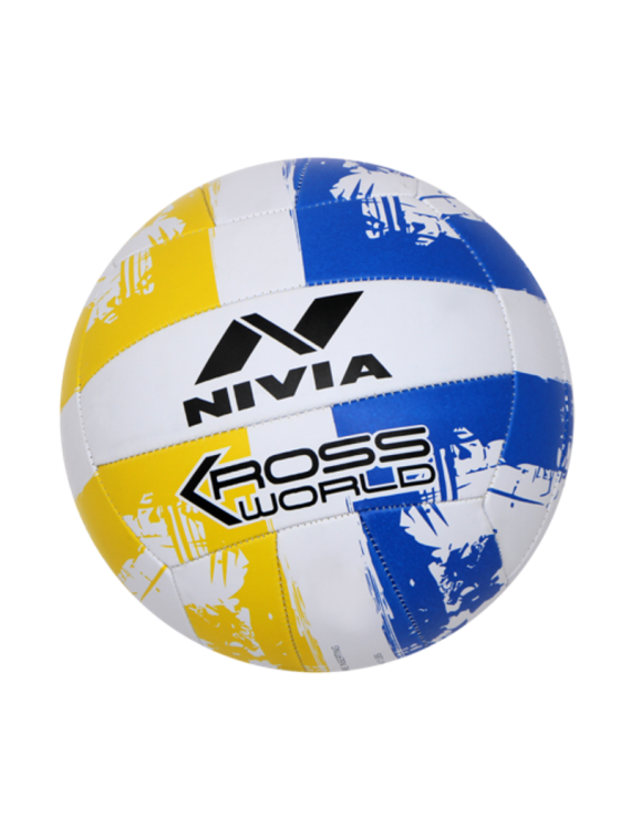 Nivia Kross World Synthetic Volleyball Ball (Multi Color)- Size 4 