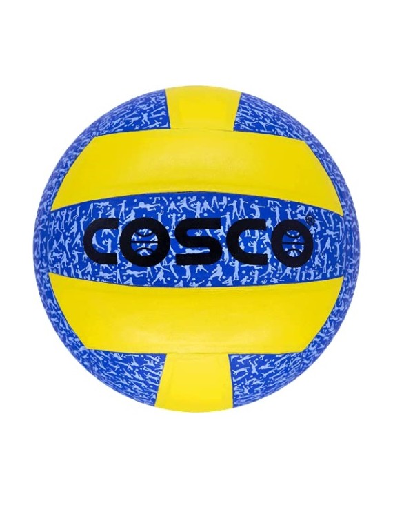 Cosco Aspire 18 Panel Volleyball Ball (Blue Yellow) - Size 4 