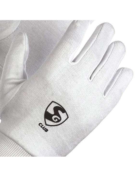 Sg Club Cotton Cricket Batting Inner-Gloves (White)  