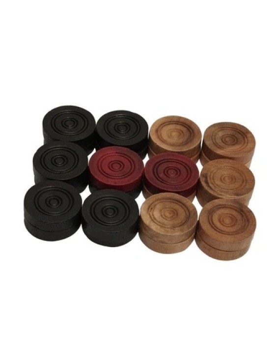 Siscaa Galaxy Wooden Carrom Coins (24 Pcs)