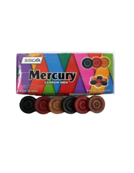 Siscaa Mercury Wooden Carrom Coins (24 Pcs)