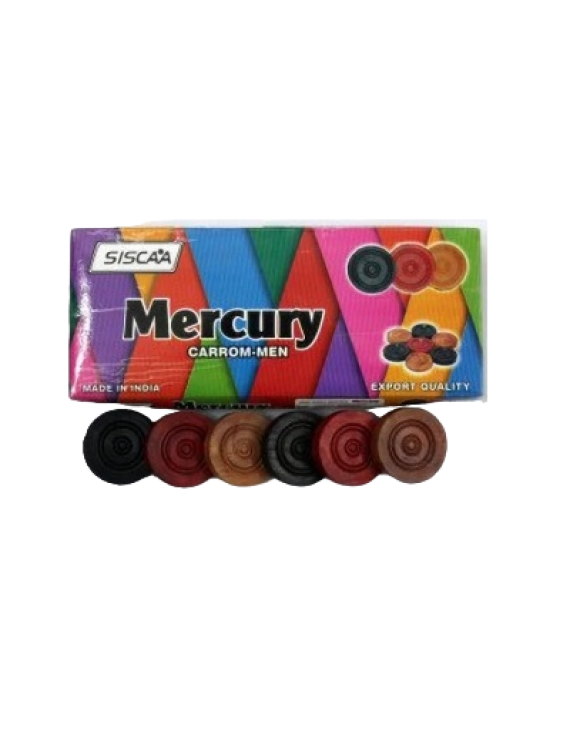 Siscaa Mercury Wooden Carrom Coins (24 Pcs)