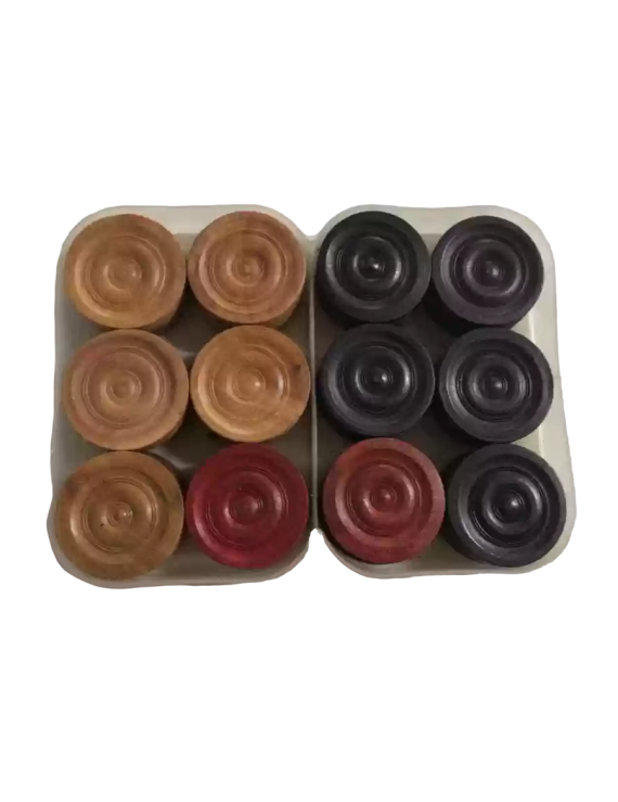 Siscaa Leadall Wooden Carrom Coins (24 Pcs) 