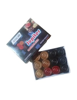 Siscaa Jupiter Wooden Carrom Coins (24 Pcs) 