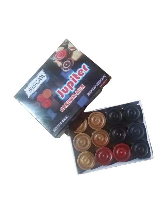 Siscaa Jupiter Wooden Carrom Coins (24 Pcs) 