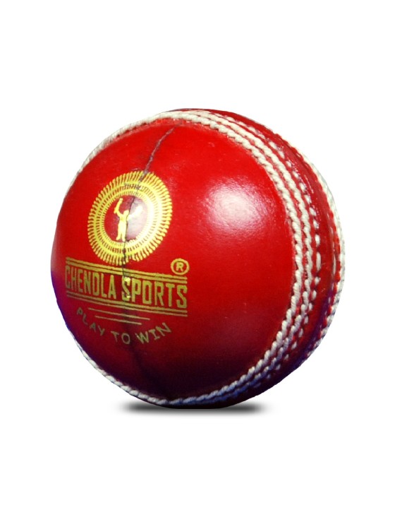 Chendla Sports Super County 4 Piece Cricket Leather Balls (Red) 