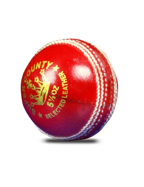Chendla Sports Super County 4 Piece Cricket Leather Balls (Red) 