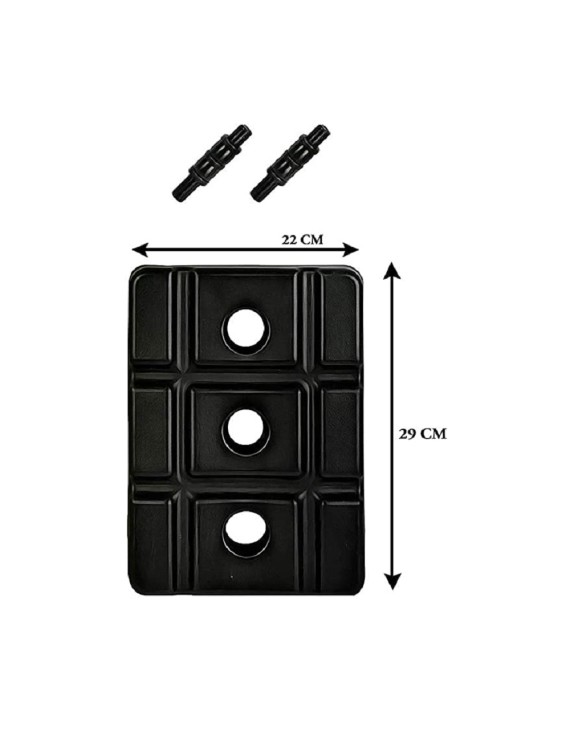 Fipco Heavy Duty Plastic  Cricket Wicket Stumps (Green3 Stumps , 2 Bails, 1 Stump Base)