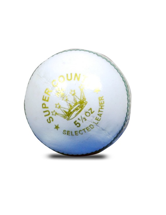 Chendla Sports Super County 4 Piece Cricket Leather Balls (White) 