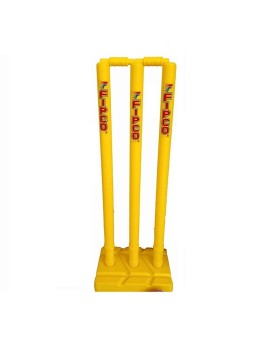 HEAVY DUTY CRICKET PLASTIC STUMPS (3 STUMPS , 2 BAILS, 1 STUMP BASE)