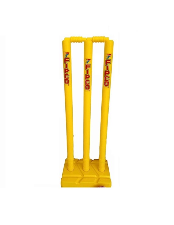 HEAVY DUTY CRICKET PLASTIC STUMPS (3 STUMPS , 2 BAILS, 1 STUMP BASE)