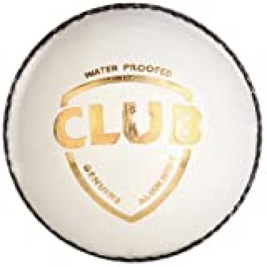 SG CLUB FOUR PIECE CRICKET LEATHER BALLS (WHITE)