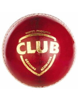 SG Club Four-Piece Cricket Leather Ball (Red)