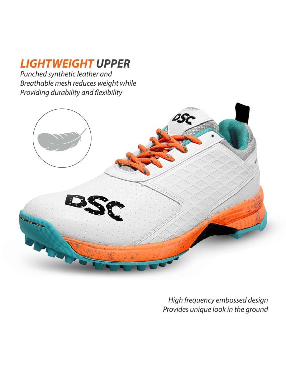 Dsc Cricket Shoe Jaffa 22 (White/Orange)