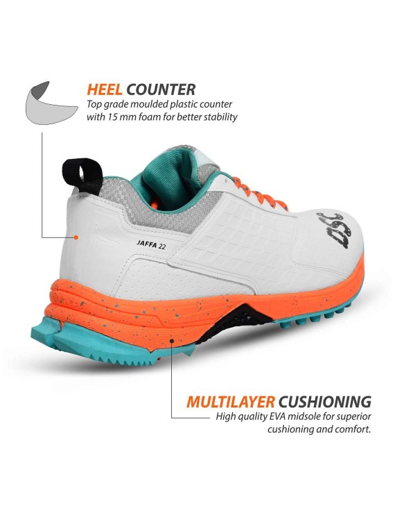 Dsc Cricket Shoe Jaffa 22 (White/Orange)