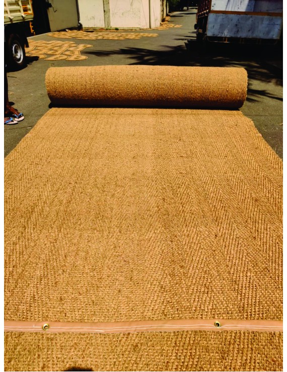 Full Pitch Cricket Mat - Natural Brown Colour