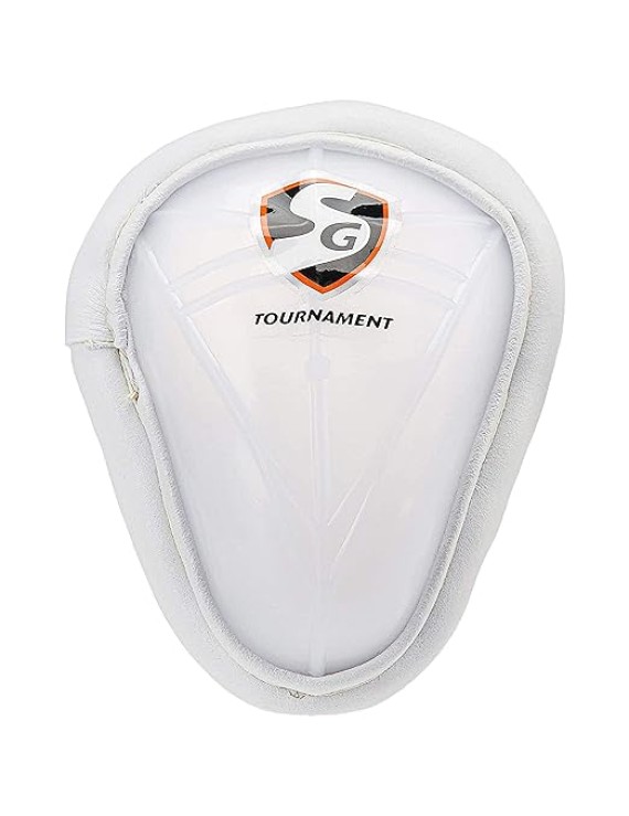 Sg Tournament White Cricket Abdominal Guards (Boys) 