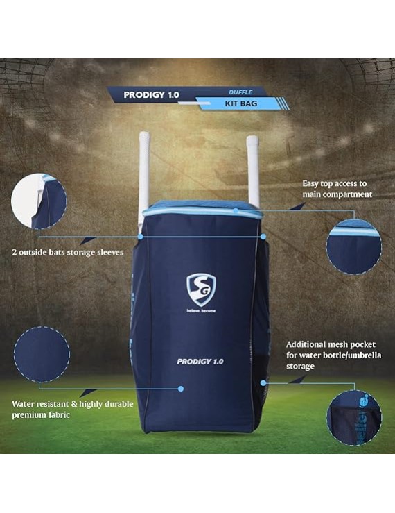 SG Duffle Prodigy 1.0 Cricket Kit Bags (Sky Blue) 