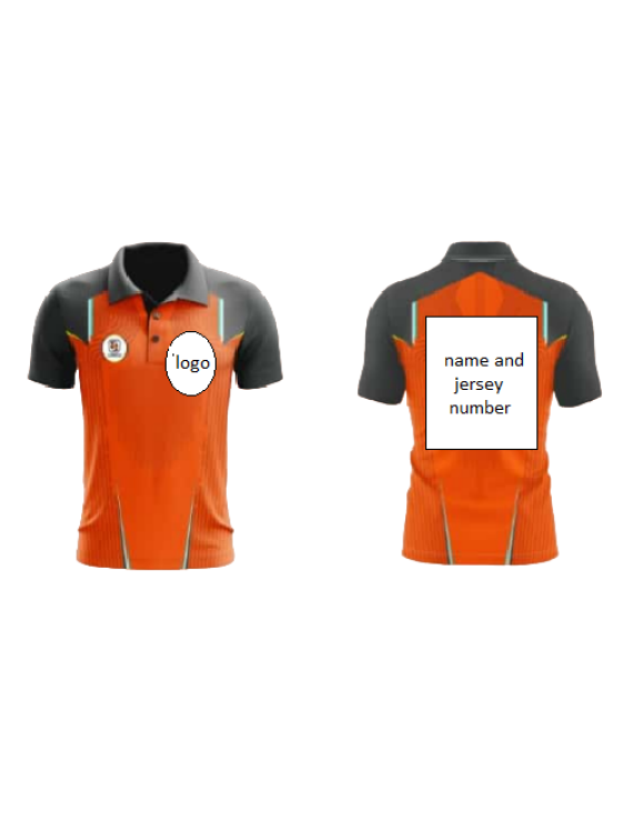 Customized Front And Back Sublimation Cricket T-Shirt (Multi Color) 
