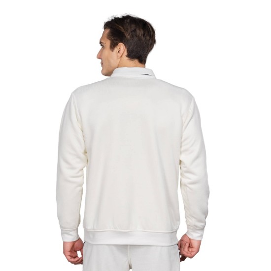 TYKA PULLOVER FULL SLEEVES CRICKET PULLOVER SWEATER (OFF WHITE) 