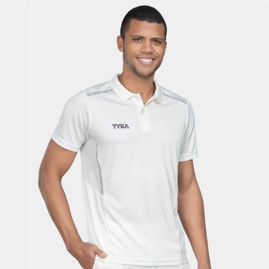 TYKA PRIMA HALF SLEEVE CRICKET T-SHIRT (OFF WHITE) TYKA PRIMA HALF SLEEVE CRICKET T-SHIRT (OFF WHITE)