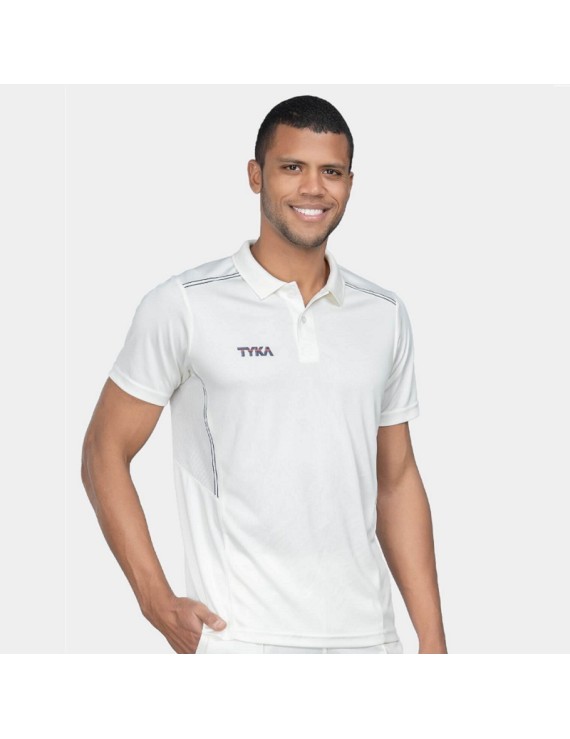 Tyka Prima Half Sleeve Cricket T-Shirt (Off White) 