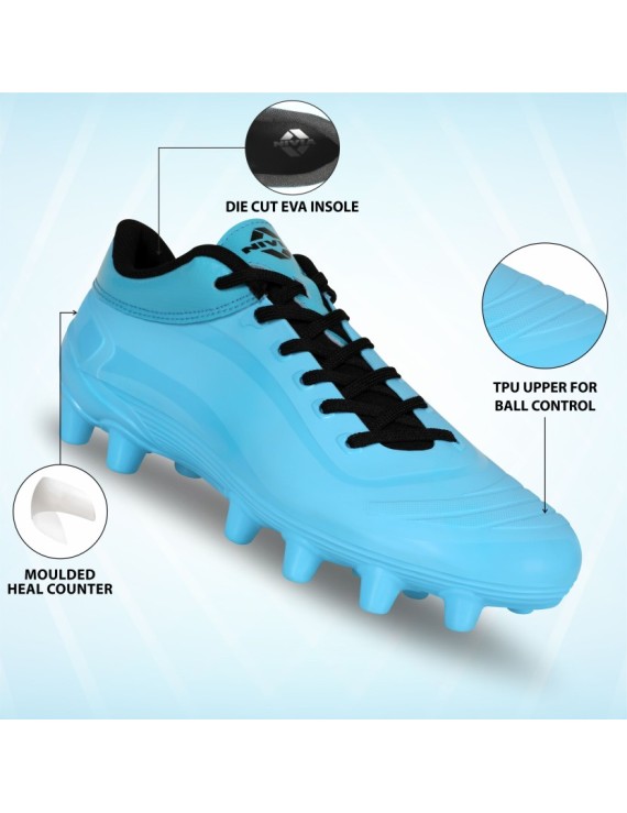 Nivia Air Strike Football Shoes (sky blue) 