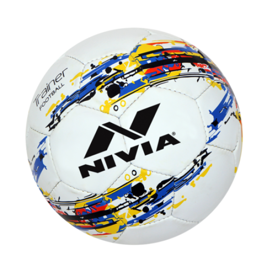 NIVIA TRAINER SYNTHETIC FOOTBALL BALLS (WHITE BLUE) 