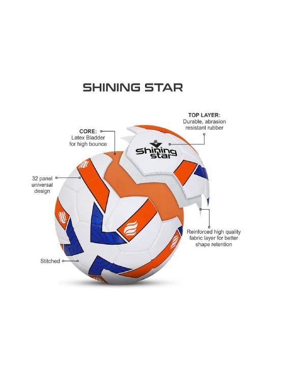 Nivia Shining Star Football - White - Size 5