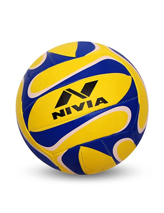 NIVIA  TRAINER SYN  VOLLEYBALL 18 PANNEL - BLUE/YELLOW