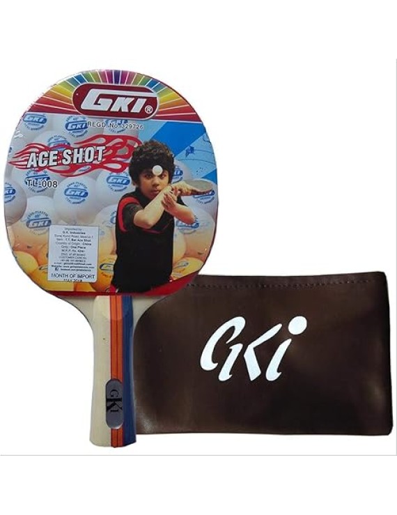 Gki Ace Shot Table Tennis Racket (Pack Of 1) 
