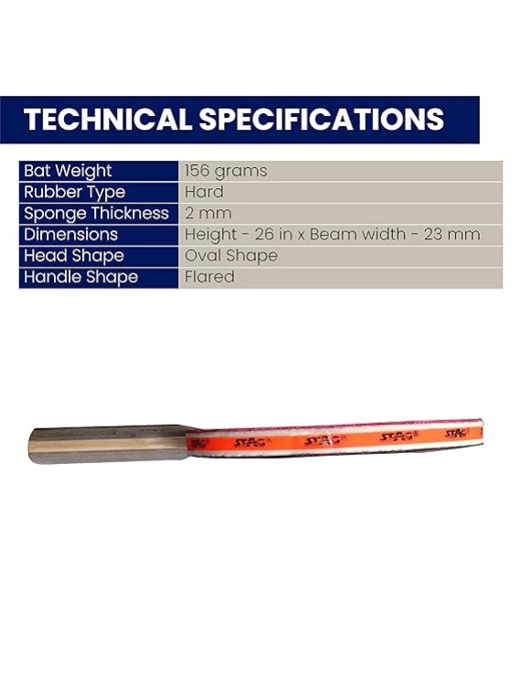 Stag Tournament Table Tennis Racket (Pack Of 1) 