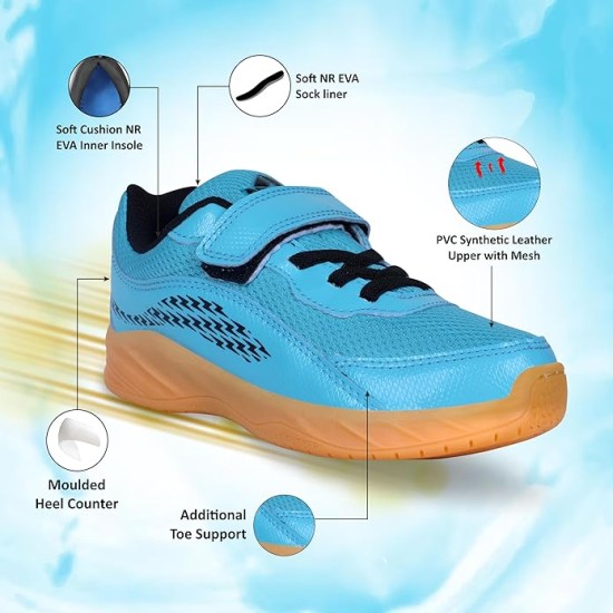 NIVIA FLASH KIDS BADMINTON SHOE (SKY BLUE)