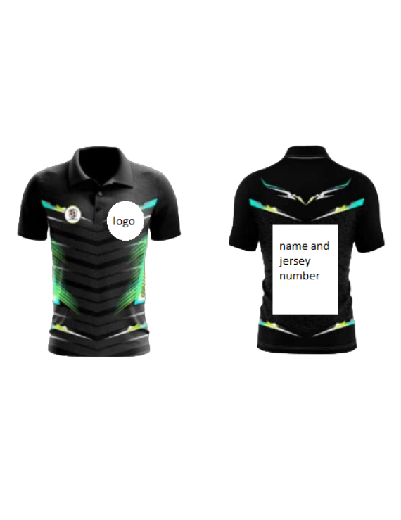 Customized Full Front And BacK Sublimation Cricket T-Shirt 