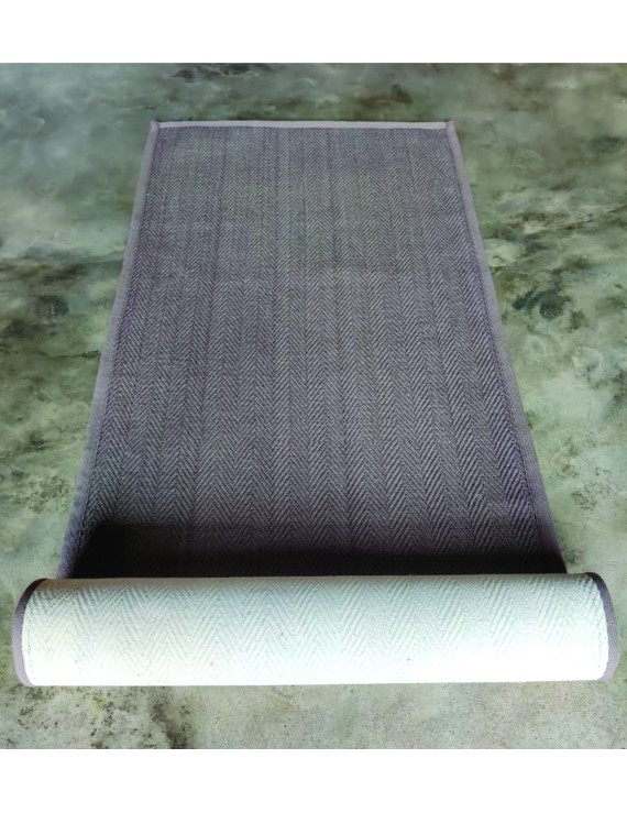 Jute and Natural Rubber Yoga Mat (Grey)