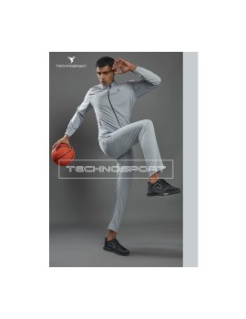 Technosport Pm86 Men'S Woven Hi-Neck Sports Jacket (Lunar Grey)