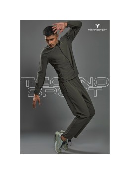 Technosport Pm86 Men'S Woven Hi-Neck Sports Jacket (Beetle)