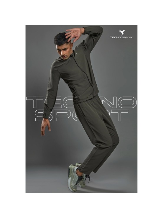 Technosport Pm86 Men'S Woven Hi-Neck Sports Jacket (Beetle)