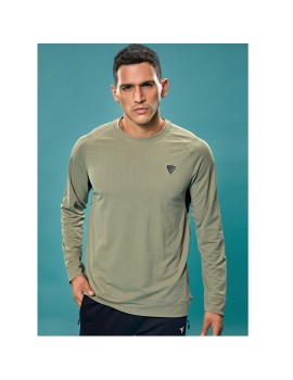 Technosport P708 Crewneck Full Sleeve Mens T-Shirt (Bay Leaf) 