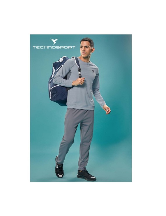 Technosport P708 Crewneck Full Sleeve Mens T-Shirt (Mid-Night Blue)