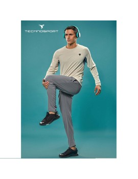 Technosport P708 Crewneck Full Sleeve Mens T-Shirt (Summer Sand)