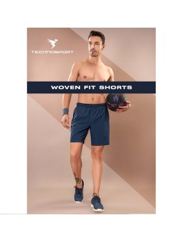 Technosport Or76 Woven Fit Stretch Mens Shorts (Navy Blue)