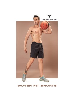 Technosport Or76 Woven Fit Stretch Mens Shorts (City Grey) 