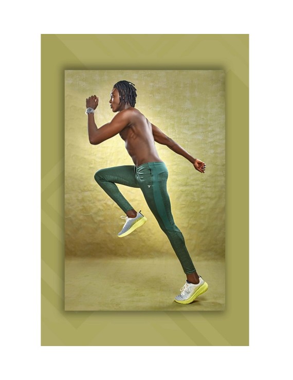 Technosport Or19 Melange Slim Fit Mens Track Pants (Hunter Green)